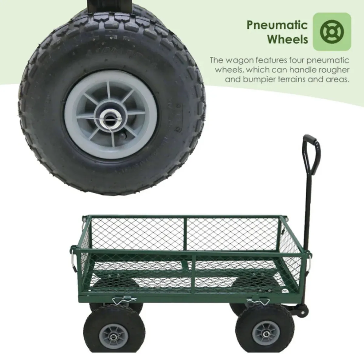 Heavy Duty Metal Garden Cart Trolley NEW - Image 3