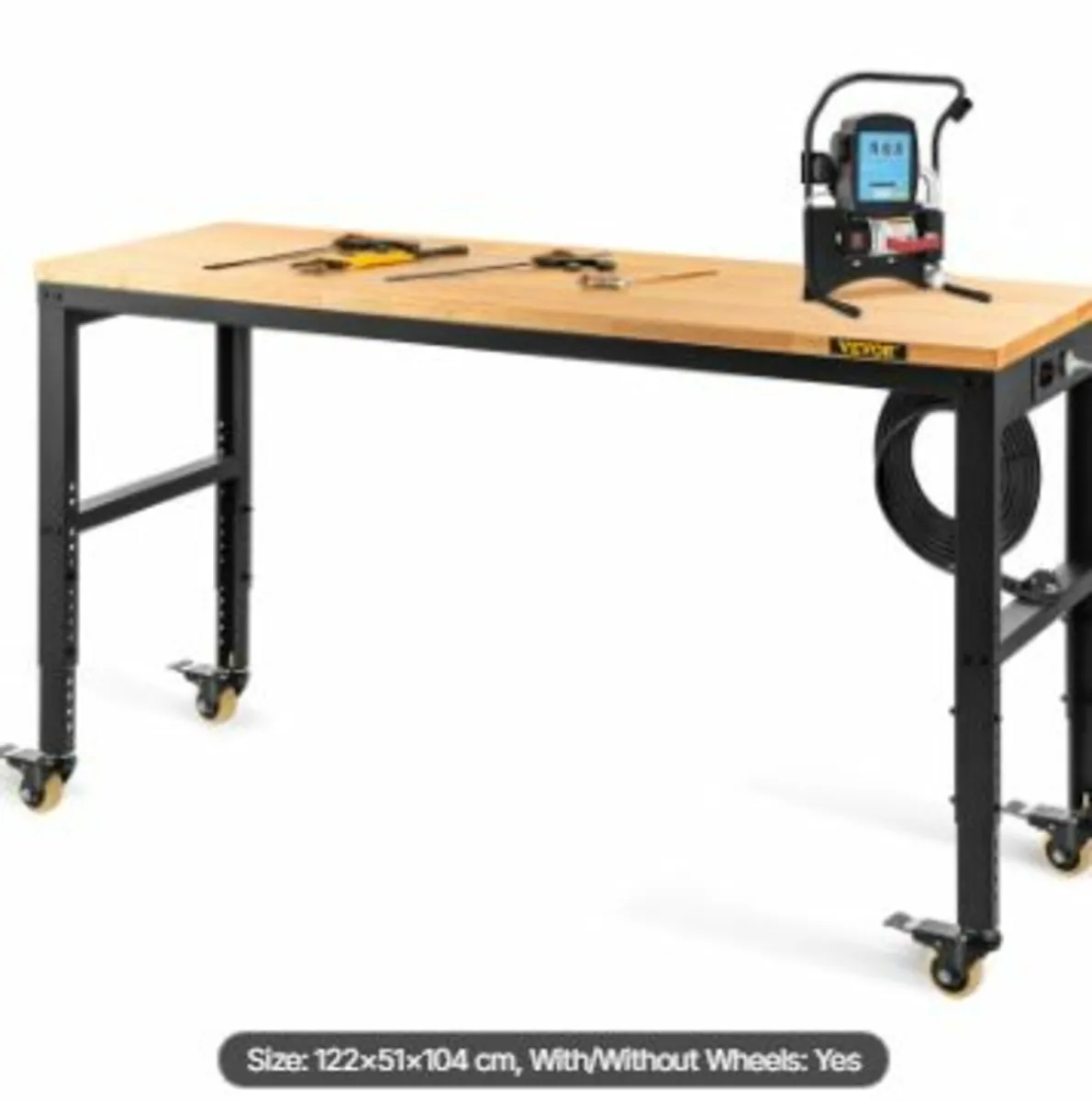 Workbench Adjustable Height, 122cm W - Image 1