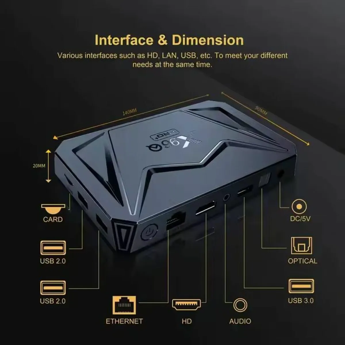 Android 14 TV Box X96Q Pro+ WiFi6 BT + Keyboard - Image 2