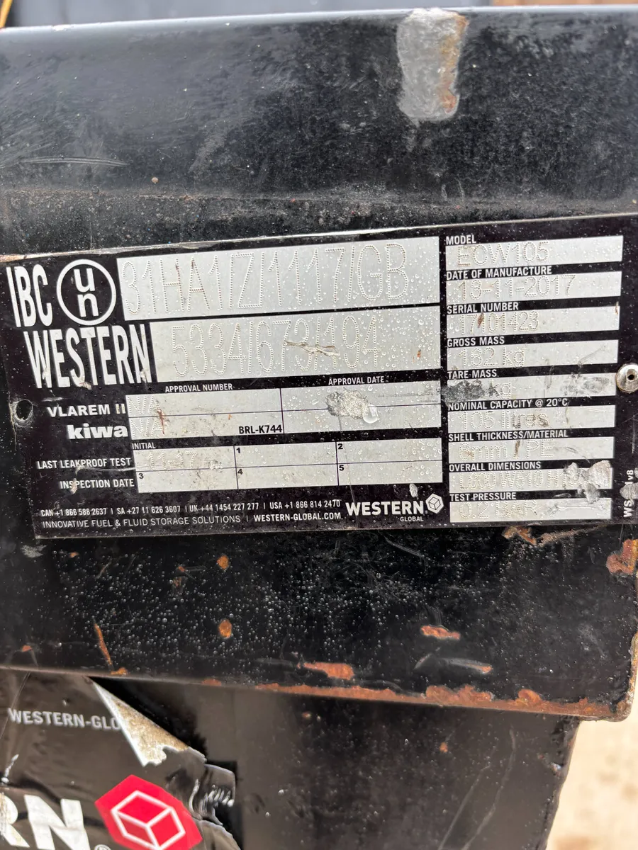 Western Easycube 105L Bunded Fuel Bowser - Image 3
