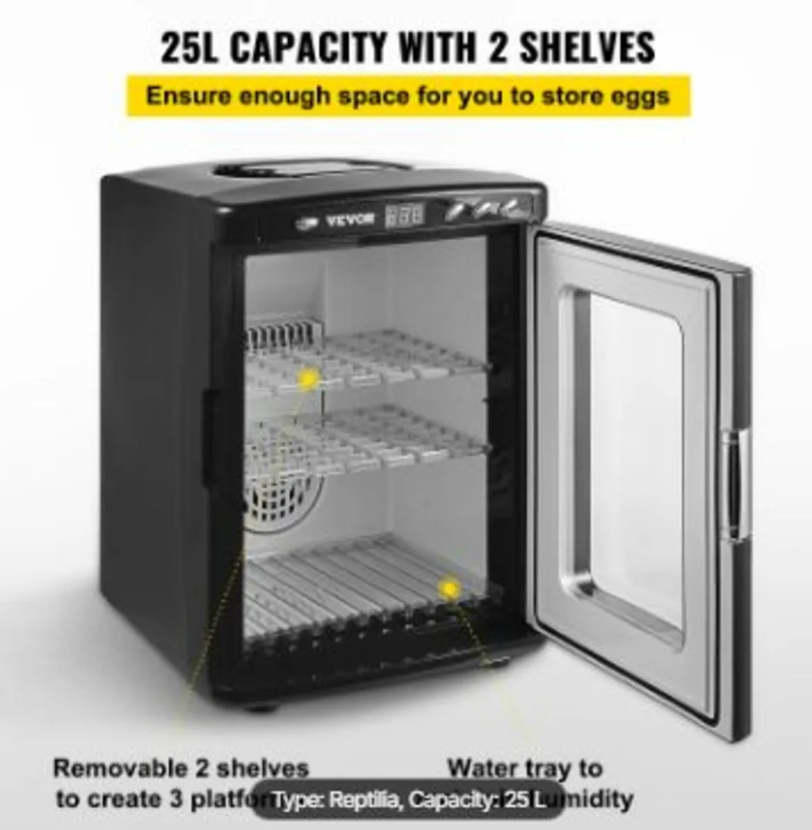 25L Reptile Herp Nursery Egg Incubator - Image 4