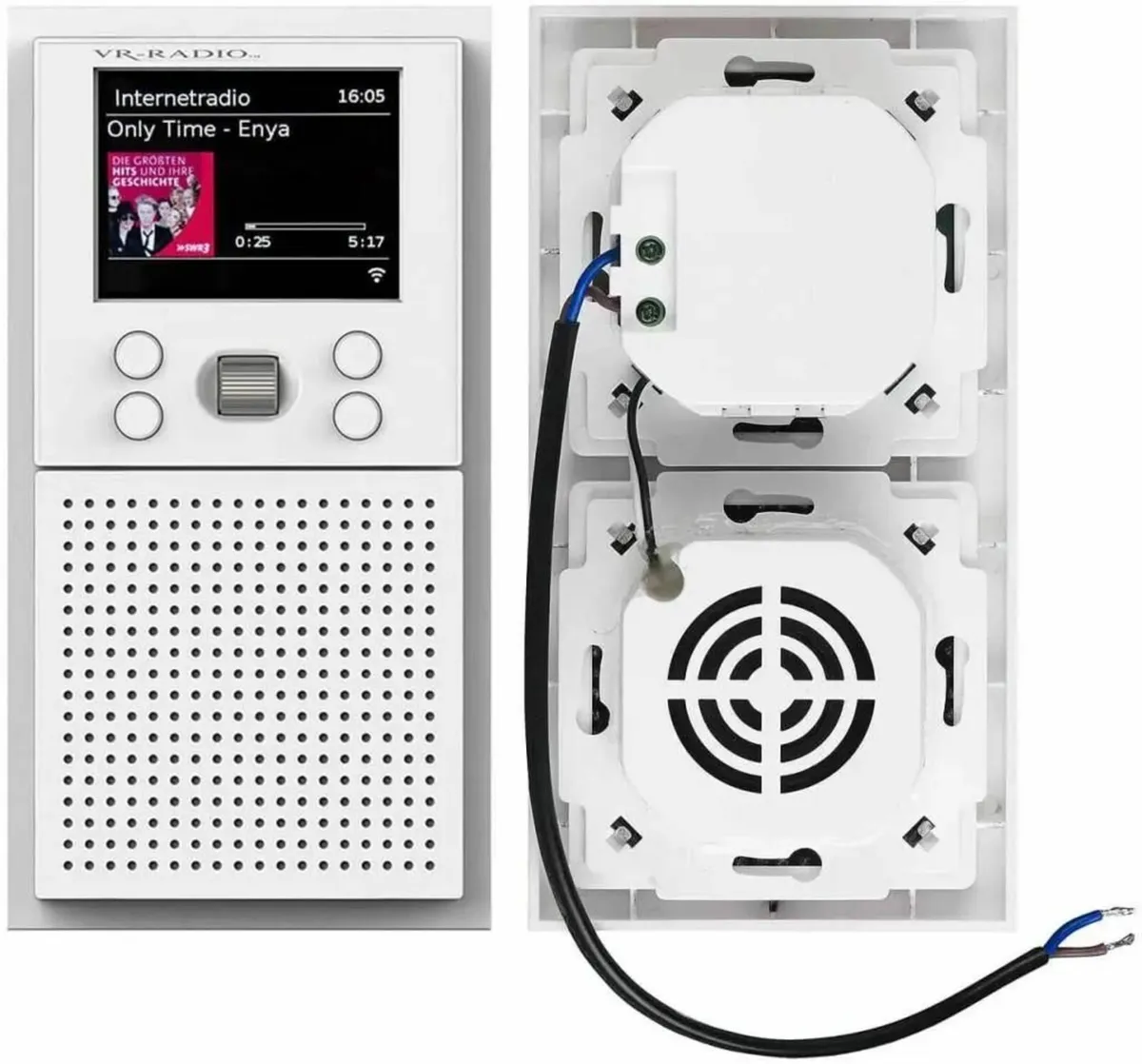 Flush-Mounted Smart Internet Radio with WiFi, Blue - Image 3