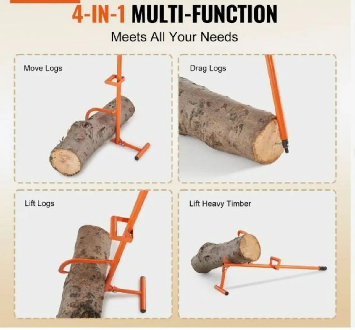 Timberjack Log Lifter 4 in 1 Log Roller - Image 2
