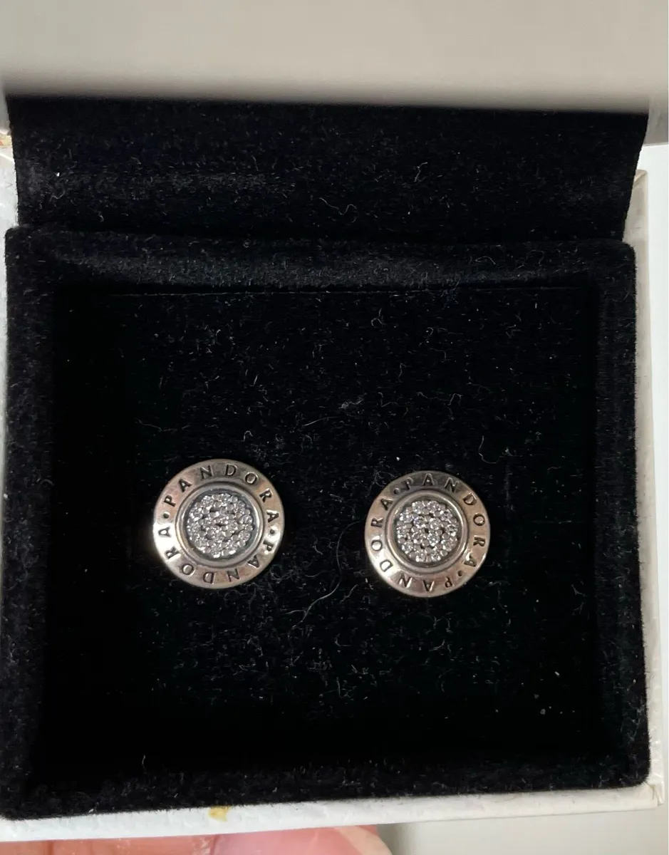 Pandora silver stud earrings - Image 1