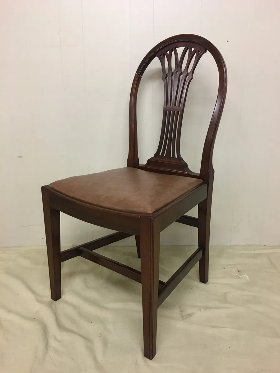 Set 8 Antique Dining Chairs - Image 4