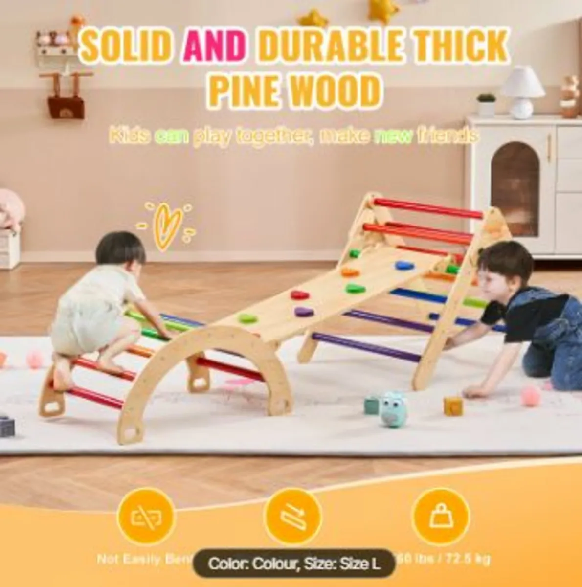 Pikler Triangle Set 5in1 Montessori - Image 3