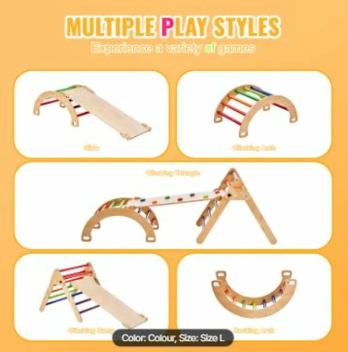Pikler Triangle Set 5in1 Montessori - Image 4