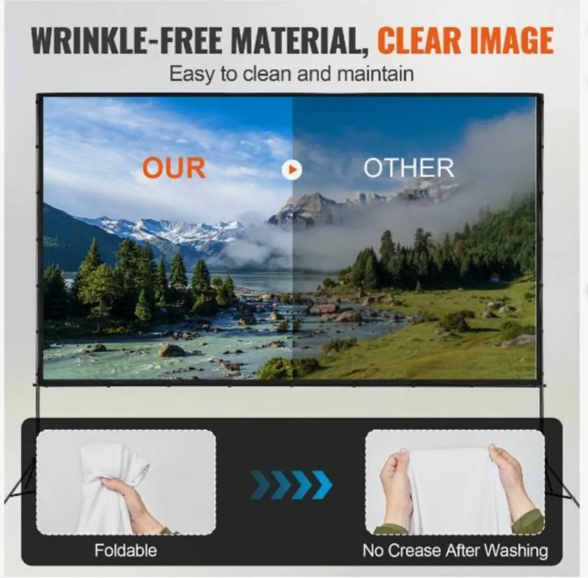 Projector Screen with Stand, 150 inch - Image 3