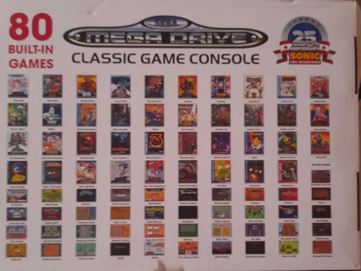 Sega Megadrive Classic Game Console 80 Built in ga - Image 4