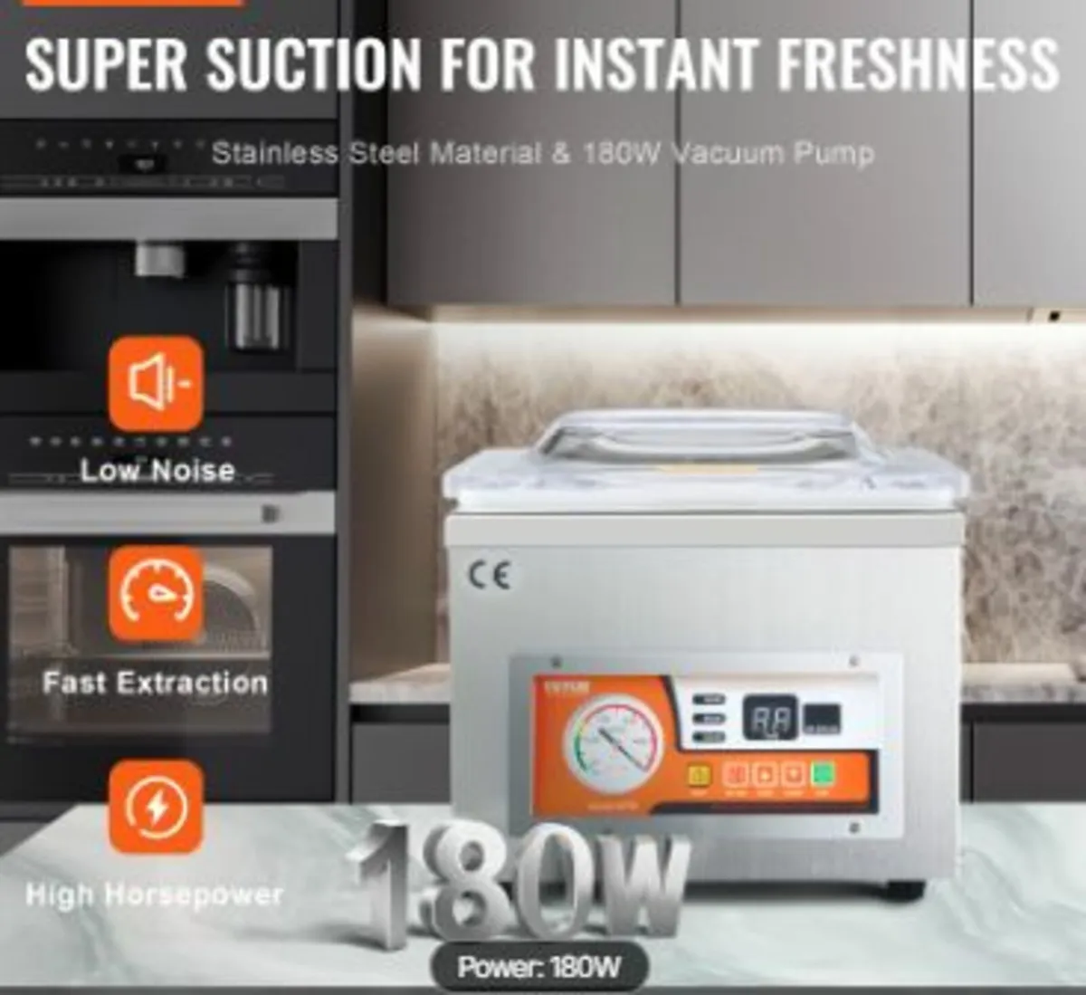Chamber Vacuum Sealer, 260W Sealing - Image 2