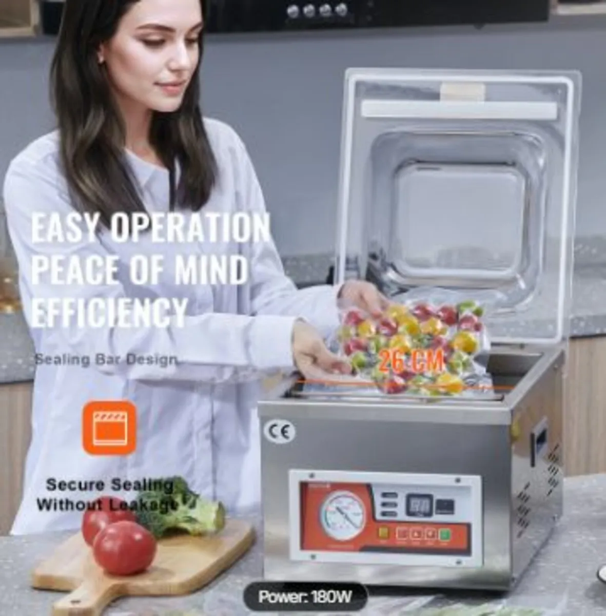 Chamber Vacuum Sealer, 260W Sealing - Image 4