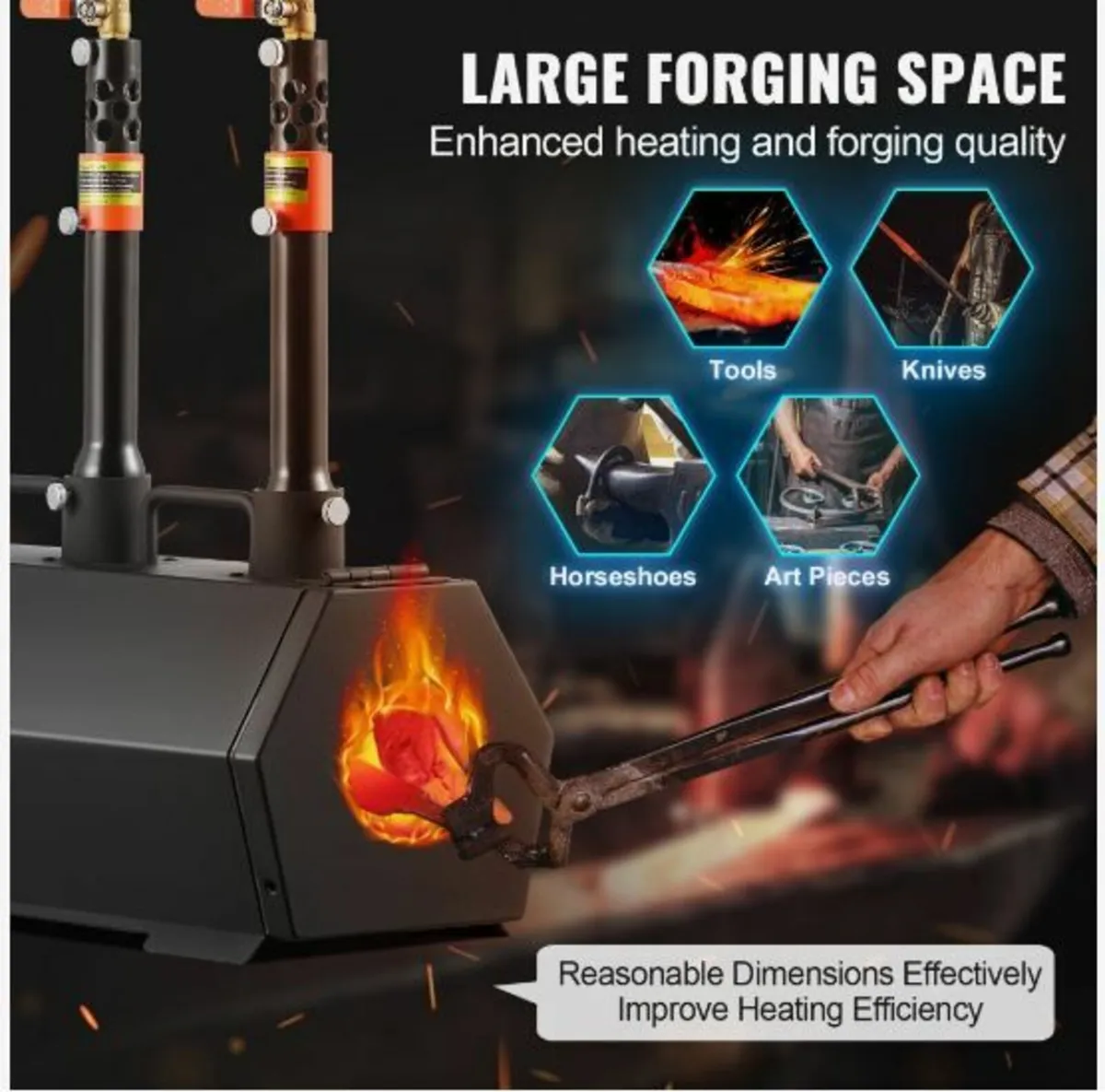 Portable Propane Forge 3 Burner Farrier - Image 3