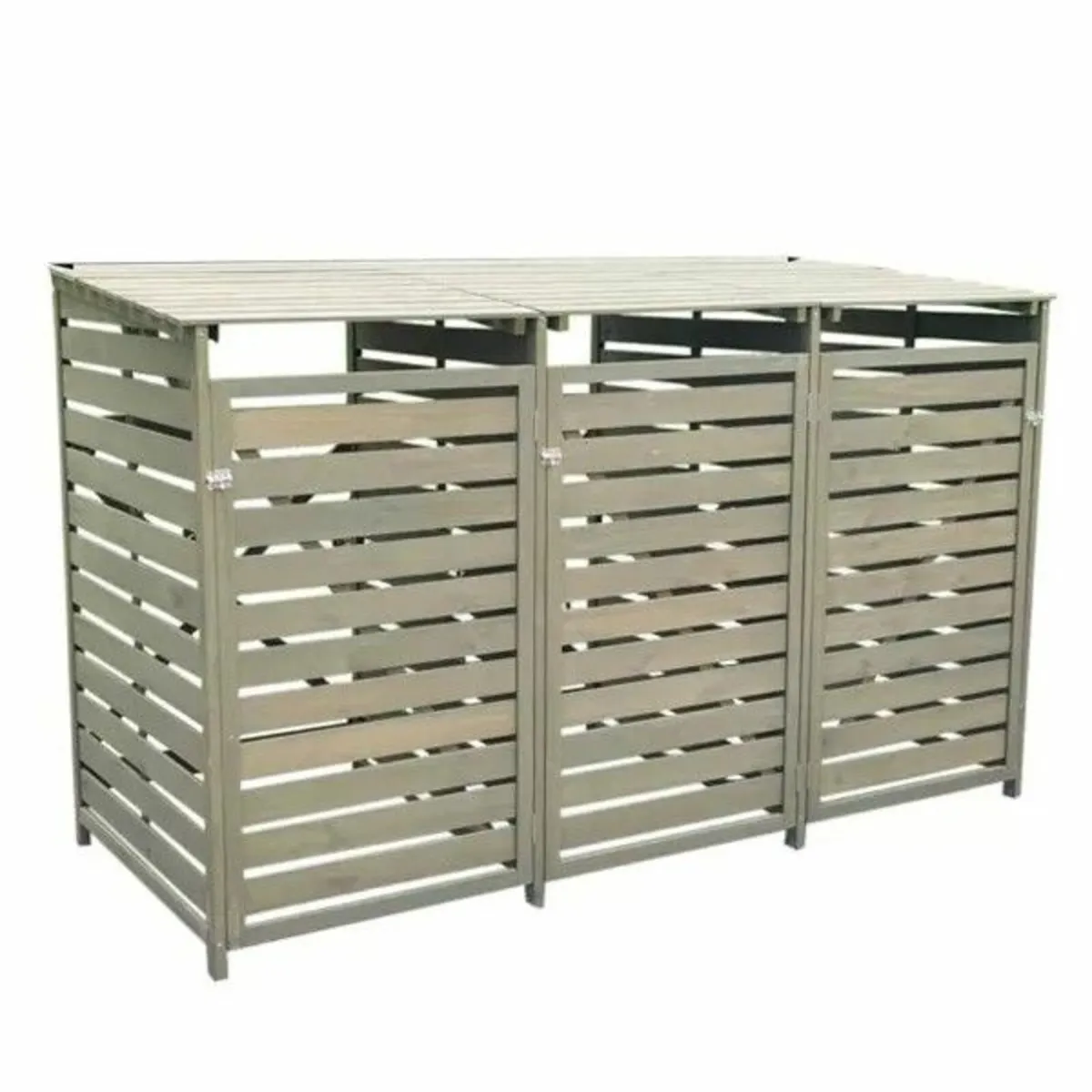 Wheelie Bin Storage – 3 Bays -Grey - Image 2