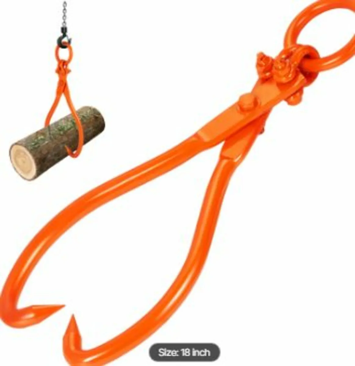 Log Skidding Tongs, 18 inch 2 Claw Log - Image 1
