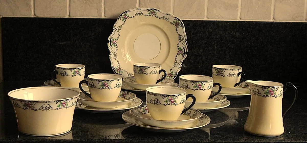 Vintage Phoenix English China 21 Piece Tea Set - Image 1