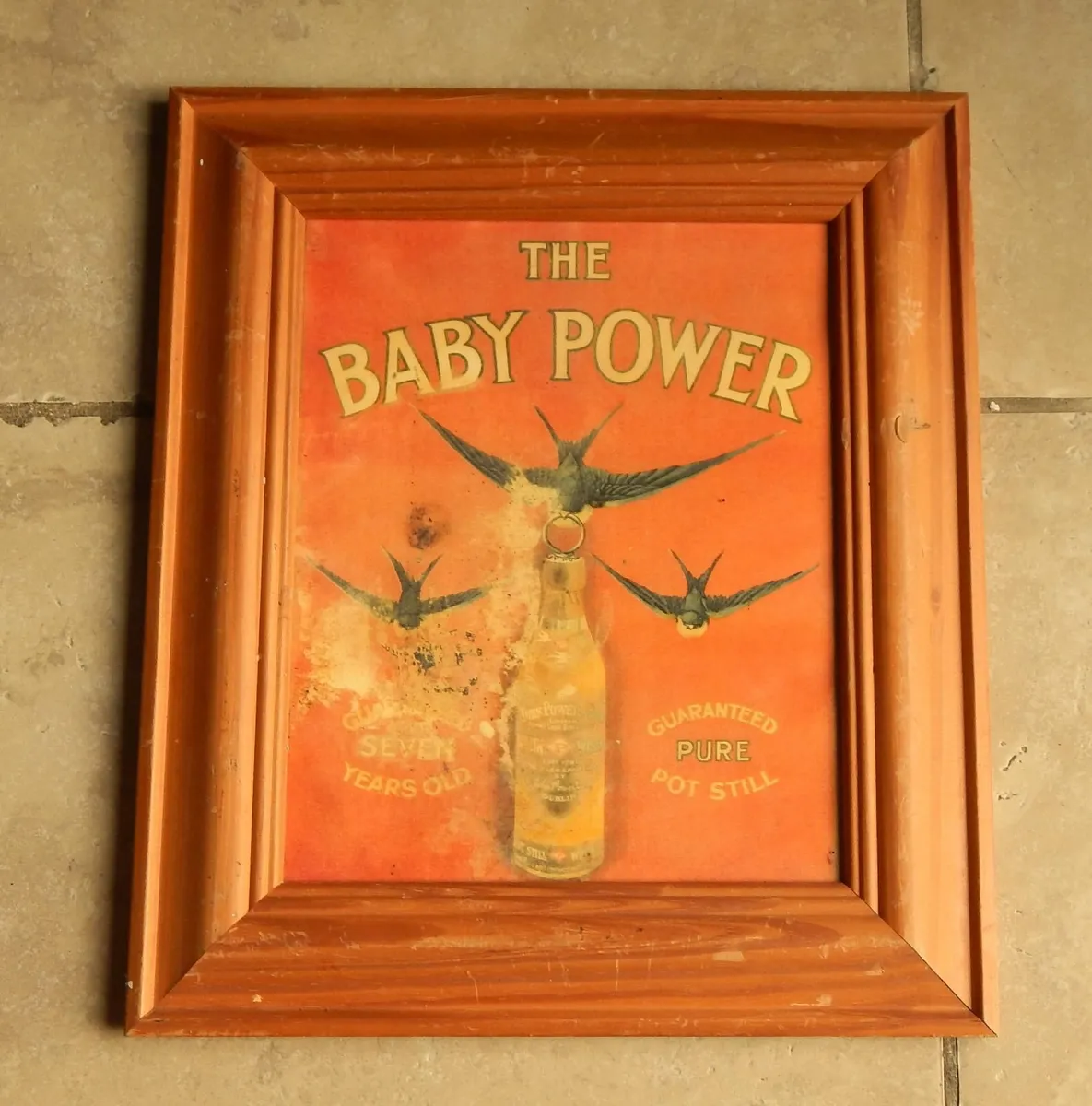 Vintage Original “Baby Power” Advertising Sign - Image 1