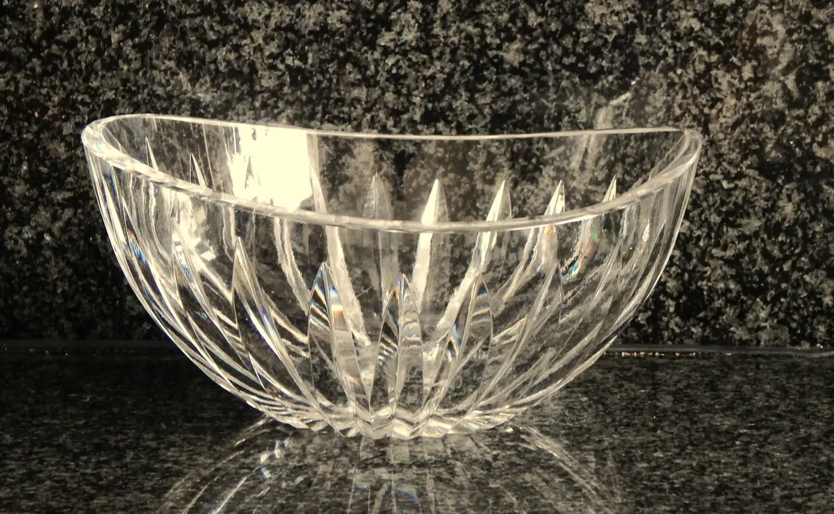 Vintage Waterford Crystal 8 ins Boat Shaped Bowl - Image 1