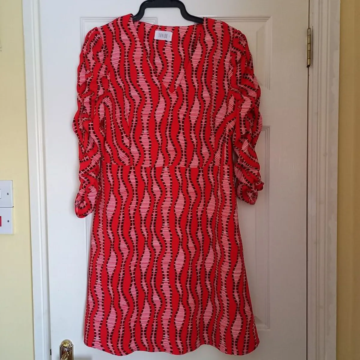 SAVIDA poppy red midi dress size L - Image 1