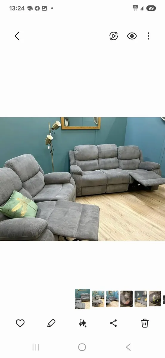 Brand new judy 3 plus 2 recliner sofas reduced