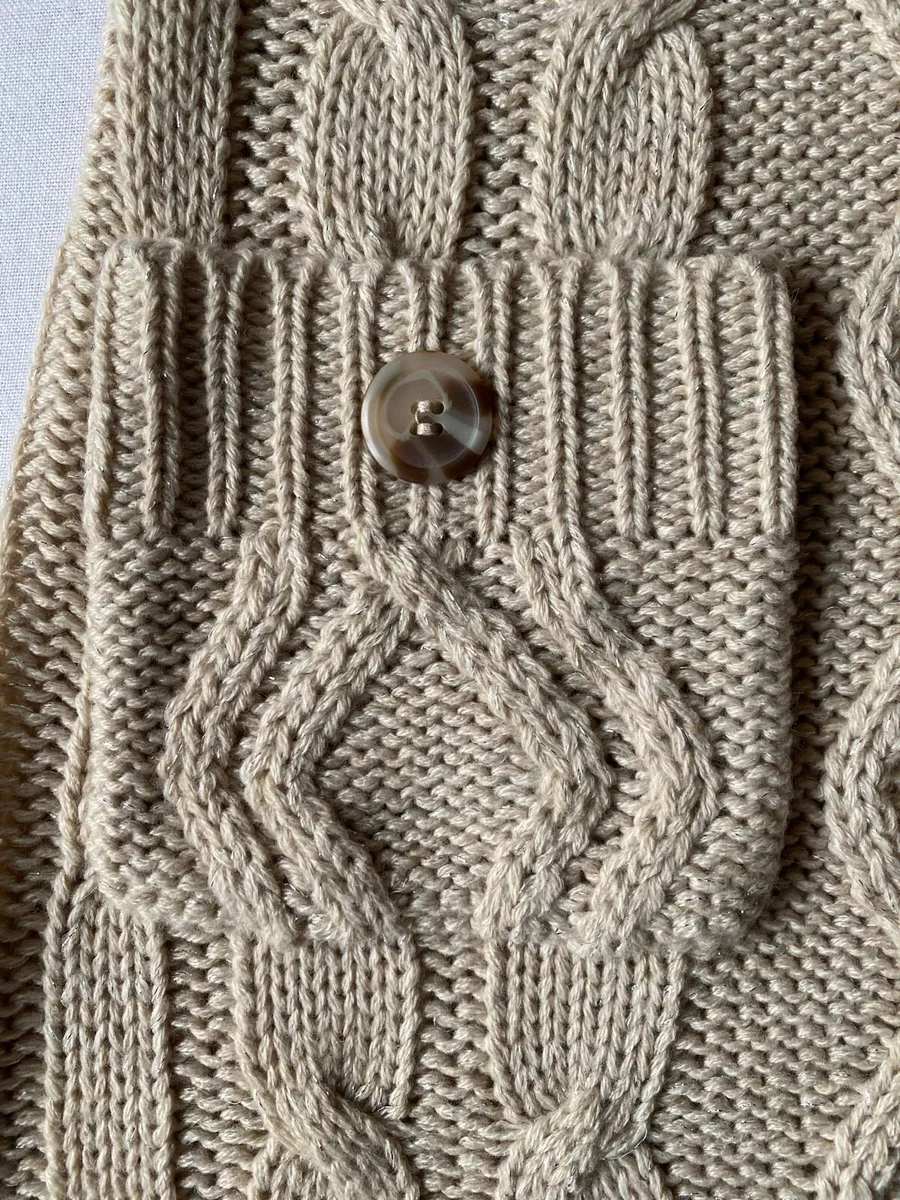 Brand new Girl’s Cream Caramel Knitted Long Dress - Image 2