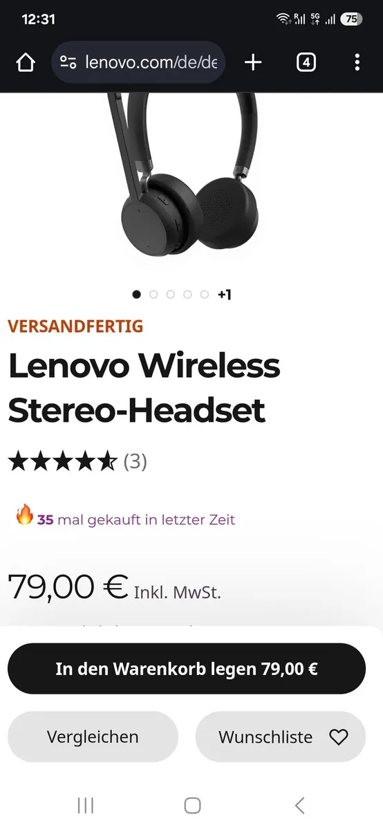 Lenovo Wireless Headset - Image 1