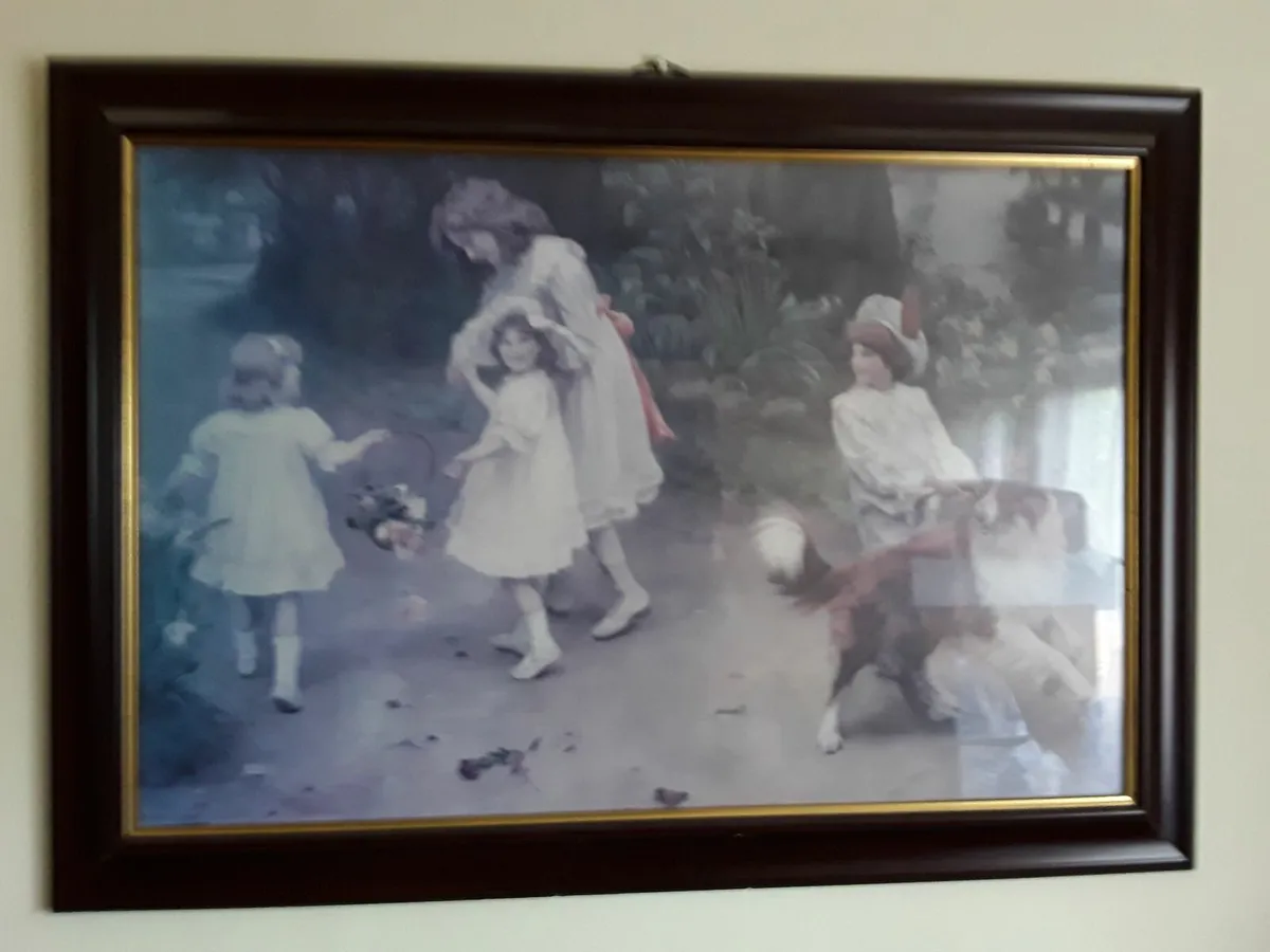 Large Victorian picture print - Image 1