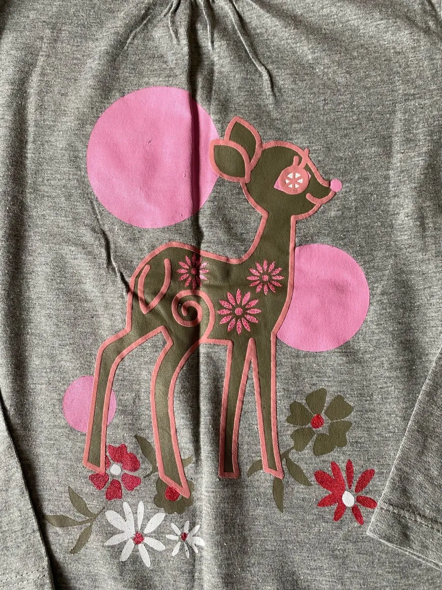 Girl’s Brand New Long Sleeve Fawn Grey Top - Image 2