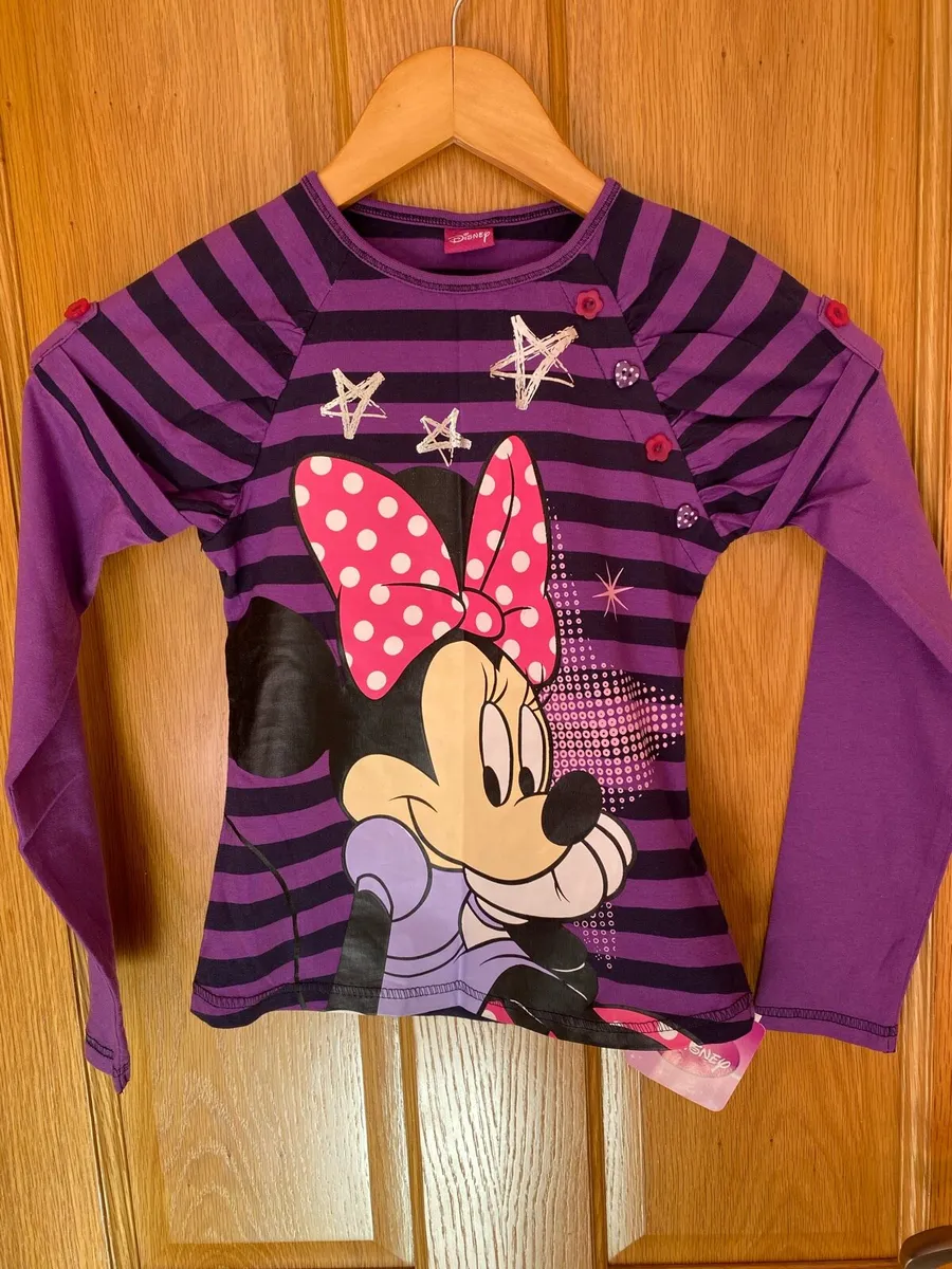 Girl’s Brand New Disney Minnie Mouse Purple Top - Image 1