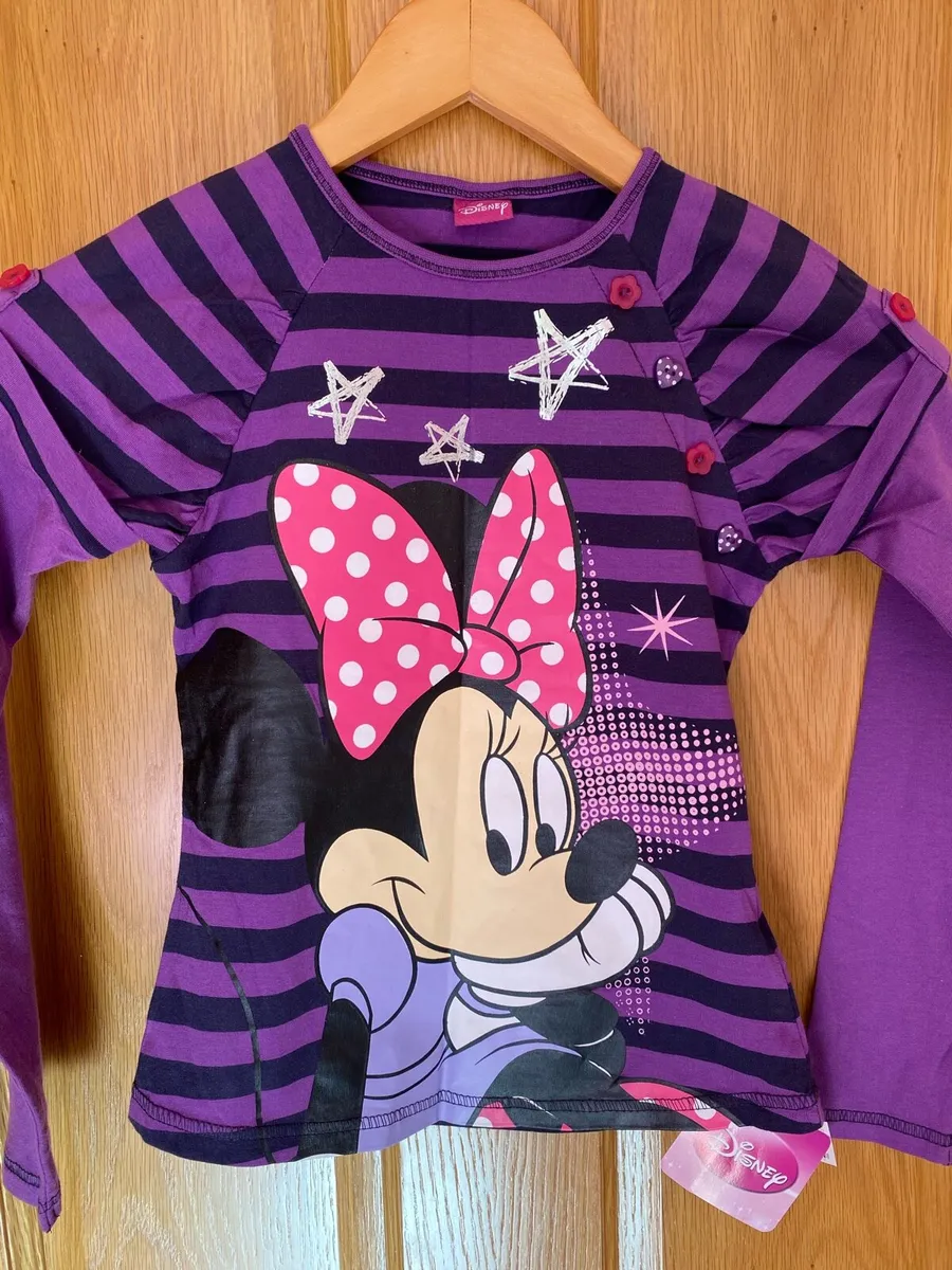 Girl’s Brand New Disney Minnie Mouse Purple Top - Image 4
