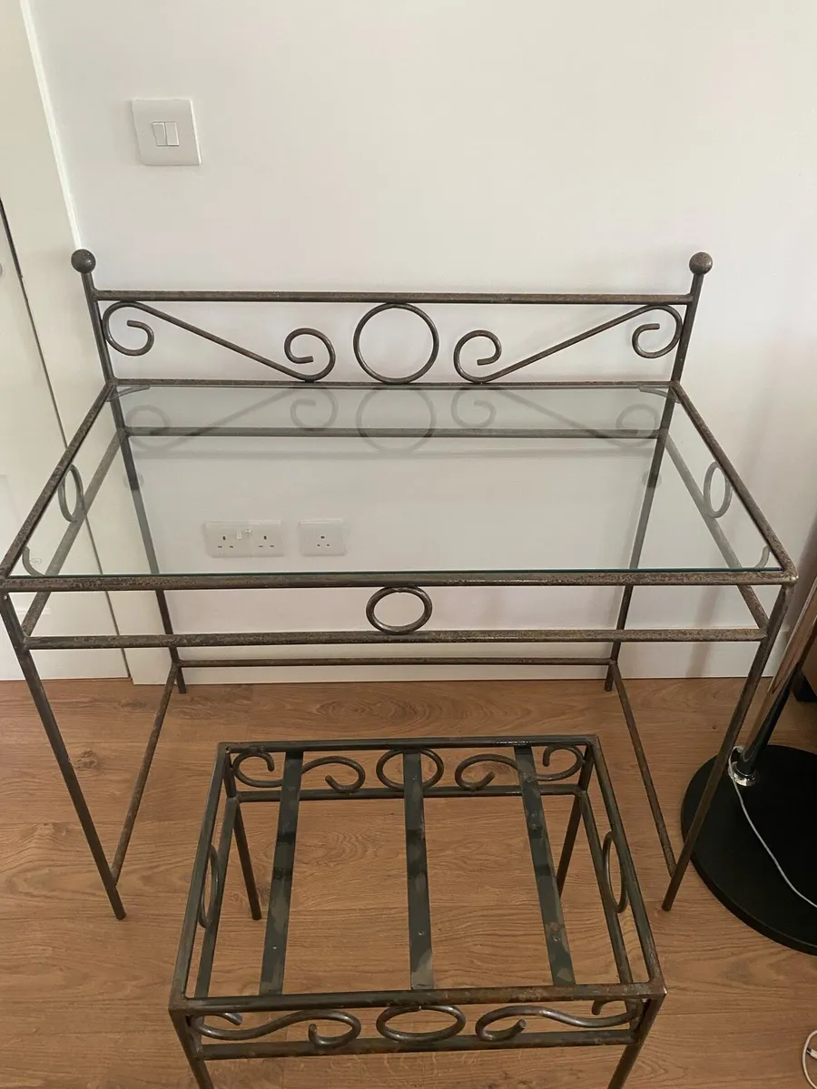 Matching Table Chair and Mirror - Image 1