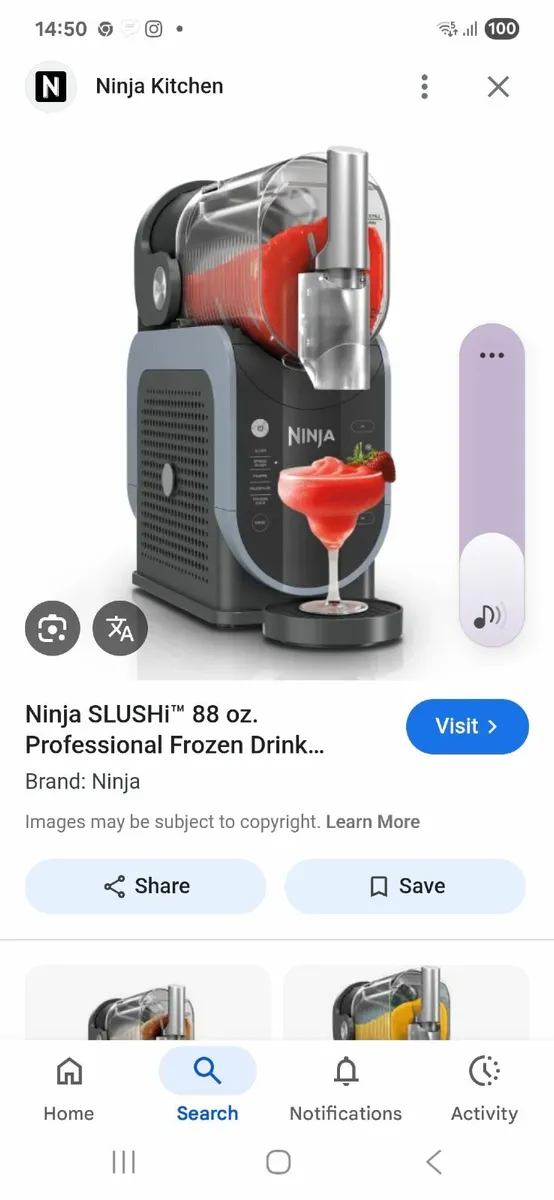 Ninja slushie machine