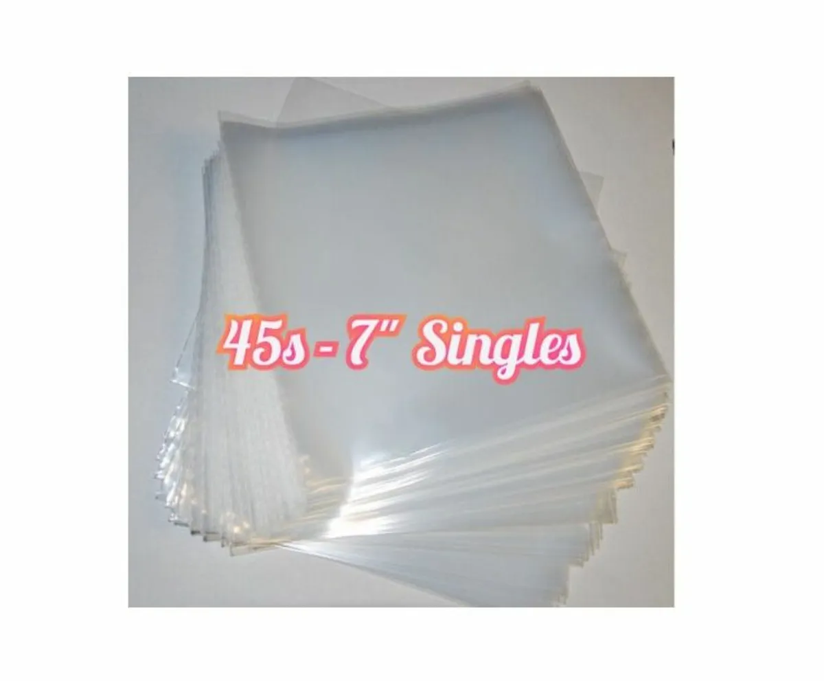7" Vinyl Record Single Plastic Cover Outer Sleeves - Image 1