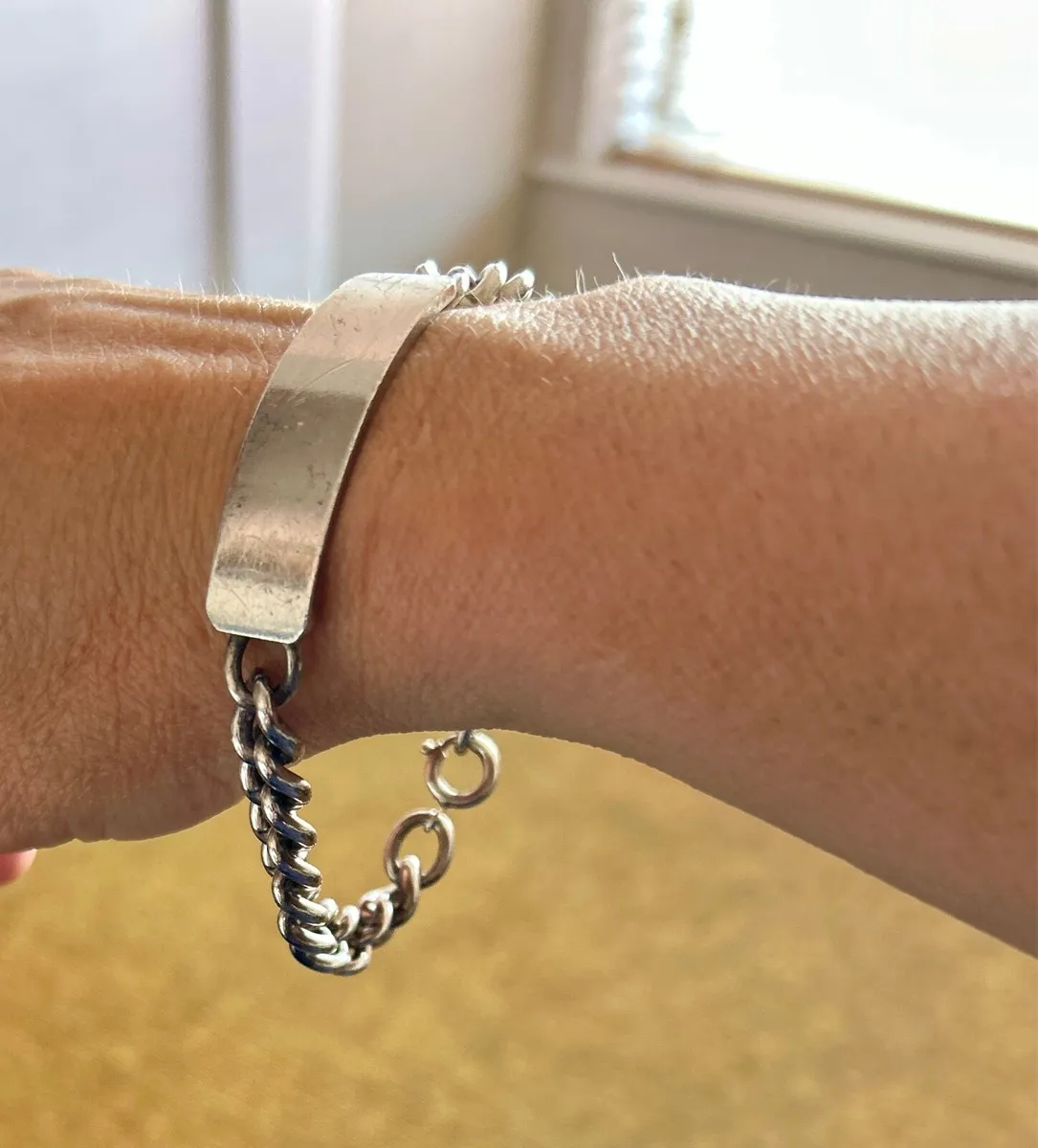 Vintage sterling silver ID bracelet - Image 2