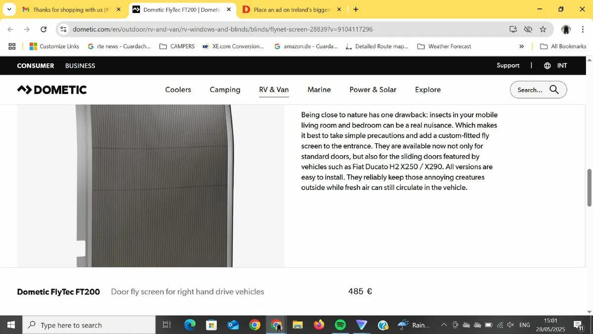 Camper side door flyscreen - Image 1