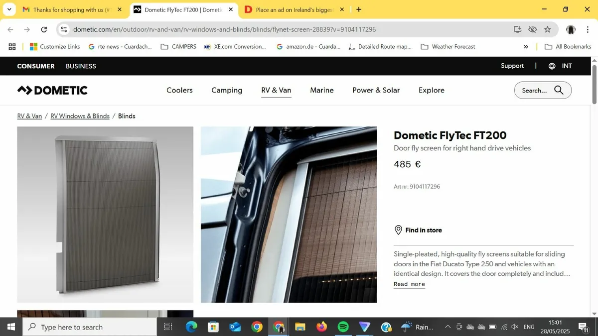 Camper side door flyscreen - Image 3