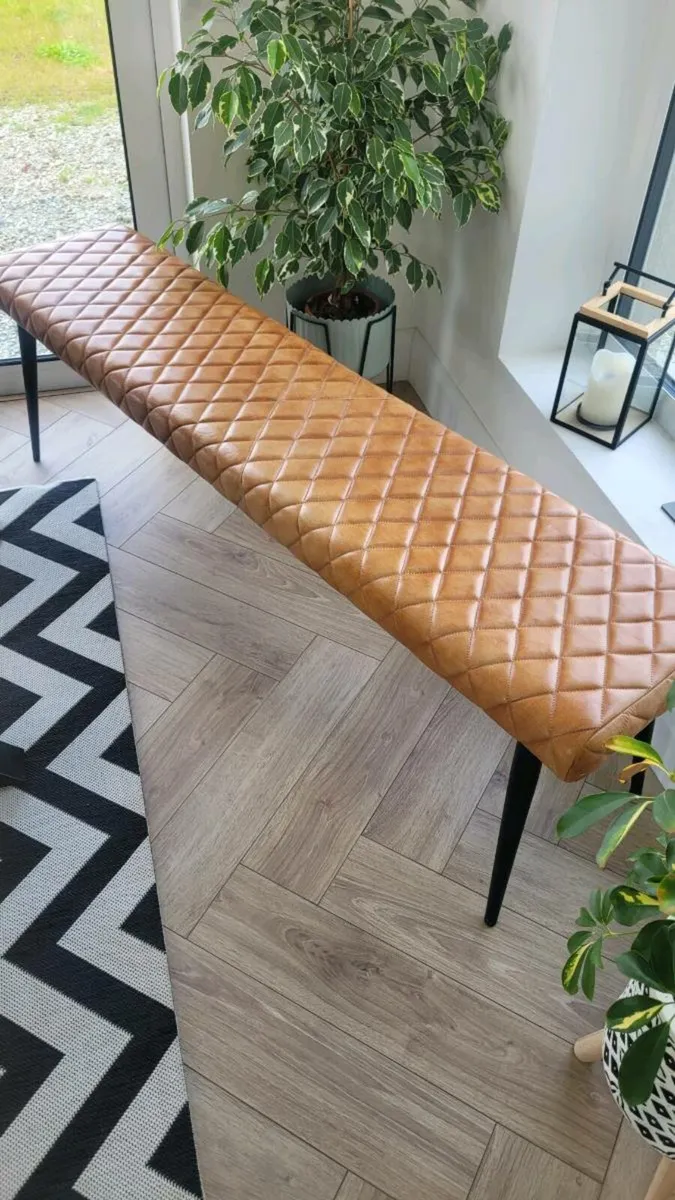 Leather bench - Image 1