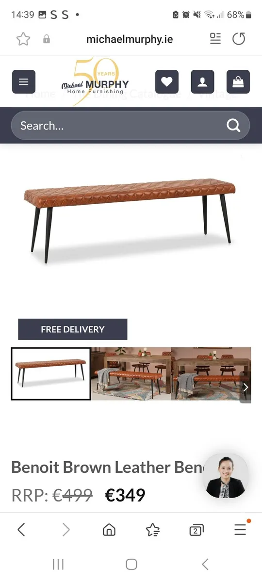 Leather bench - Image 3