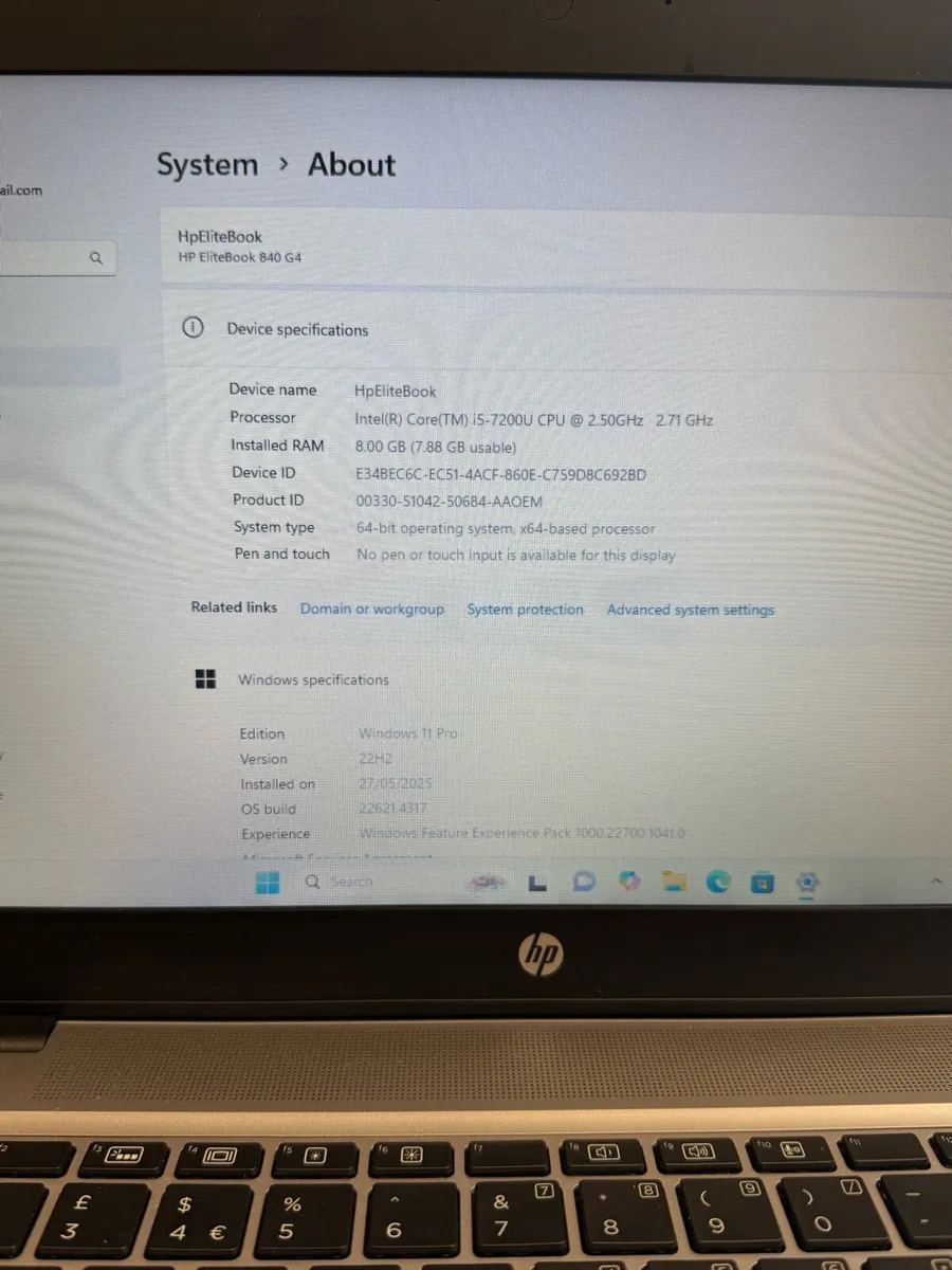 HP 840 G4 intel i5 - Image 2
