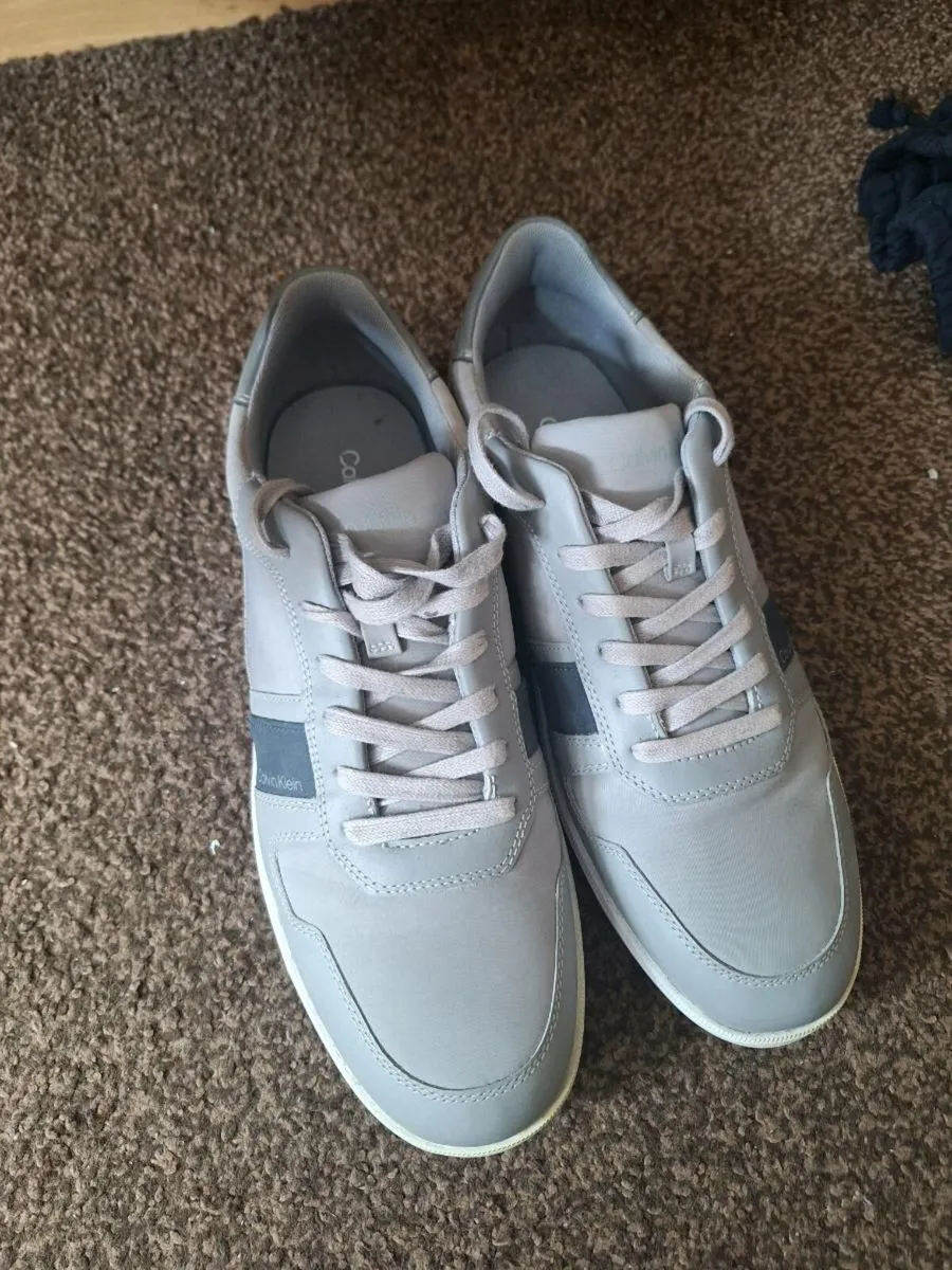 Mens Calvin Klein Lace Up Mix Trainers - Image 1