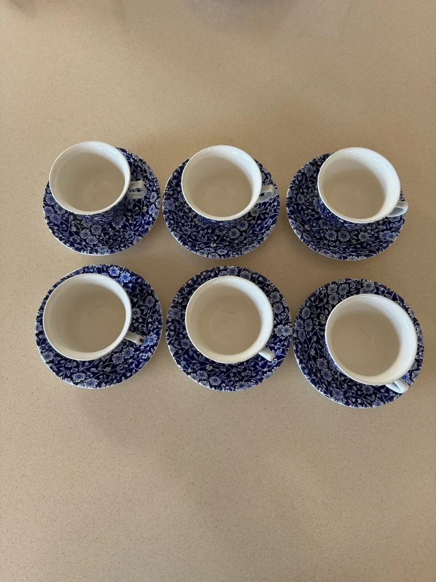 Burleigh calico cup and saucer * 6 - Image 1