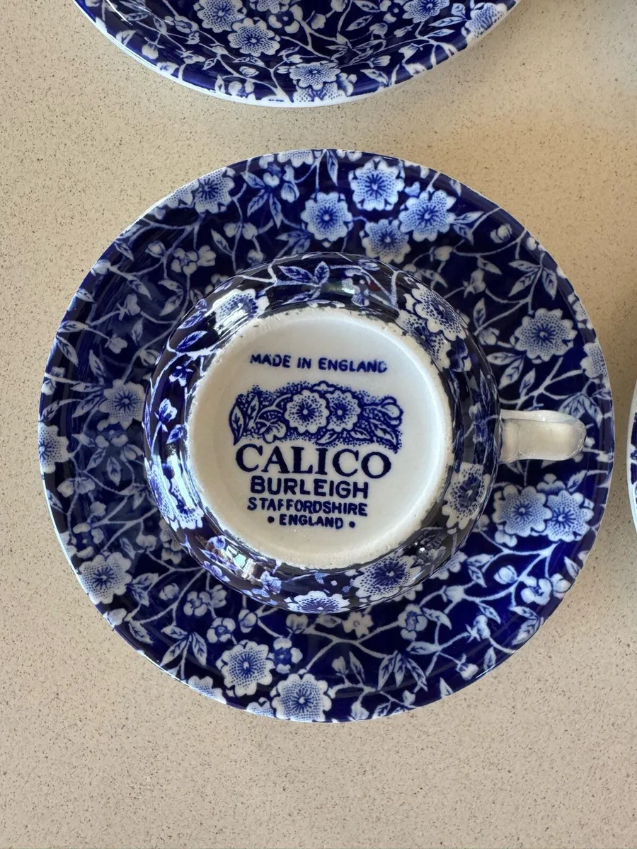 Burleigh calico cup and saucer * 6 - Image 2