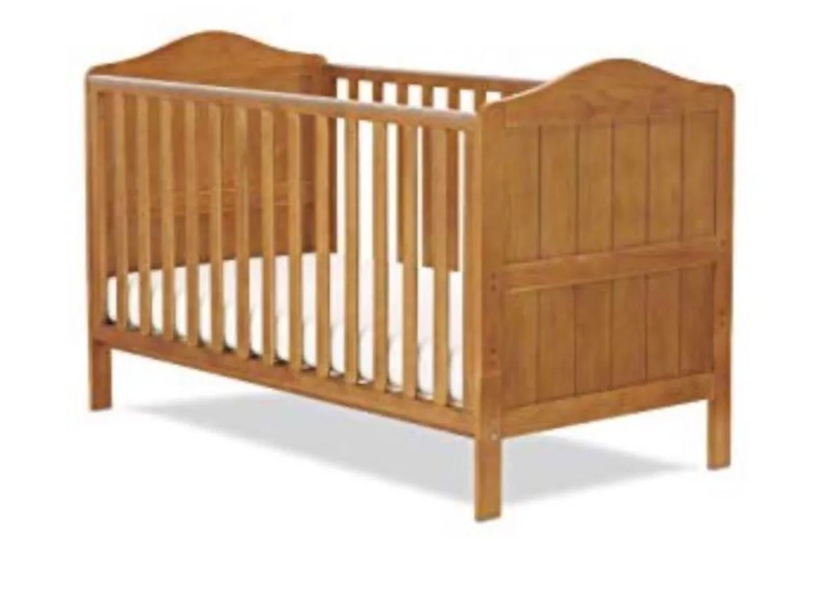 Cot bed and mattress - Image 1