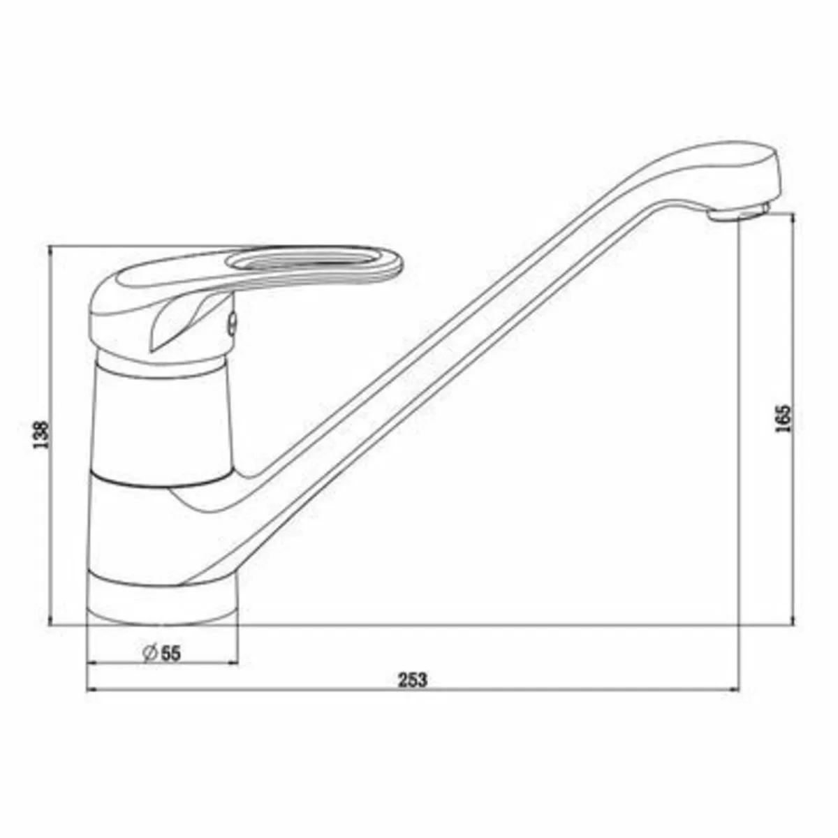 SCHÜTTE Sink Mixer "GRANDE" Matt Black - Image 2