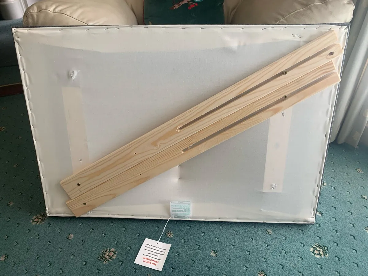 Grey 3 ft bed headboard - Image 2