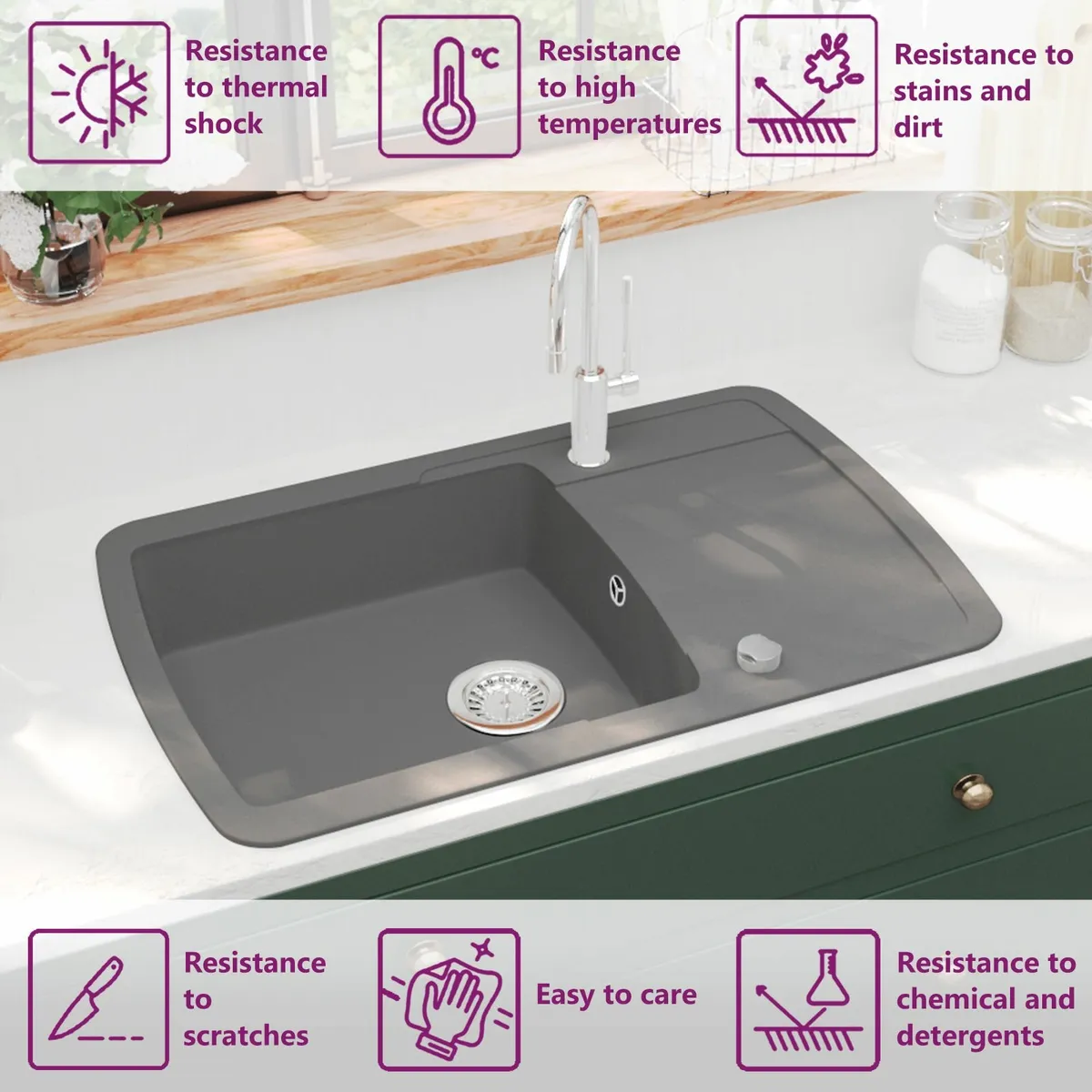 Kitchen Sink Single Basin - Image 4