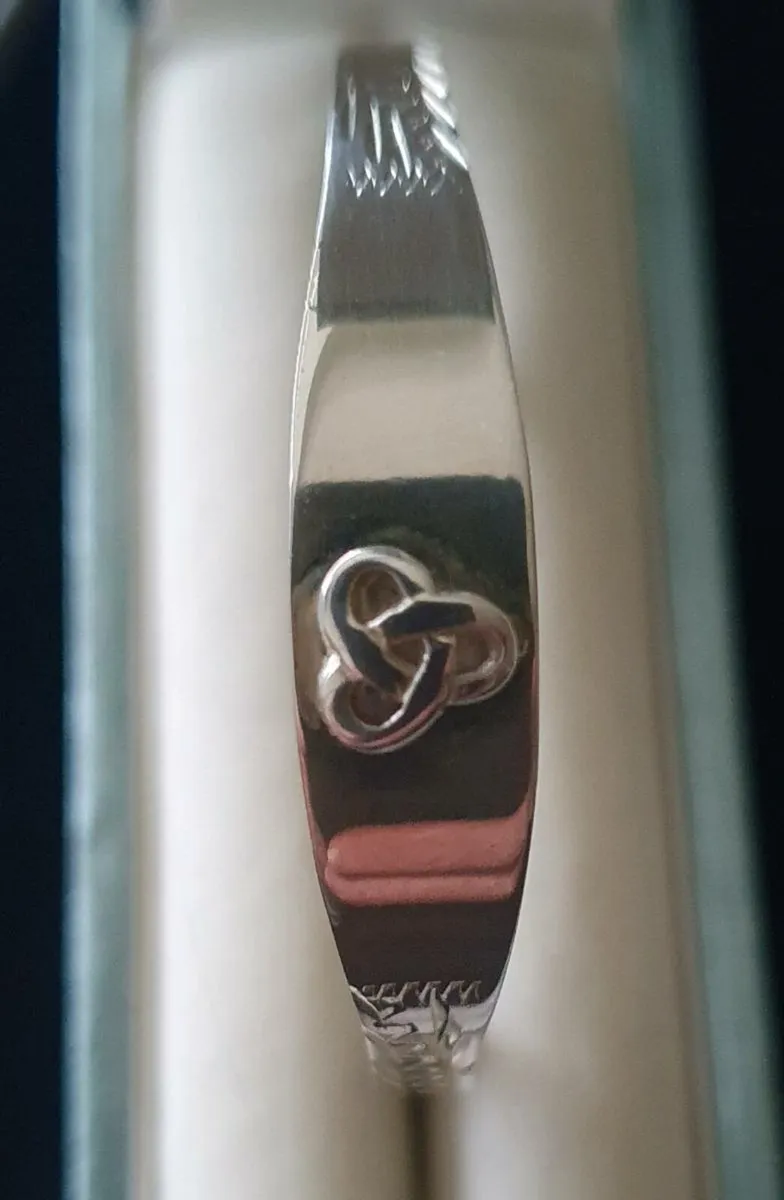 925 Silver Celtic Baby Bangle - Image 1
