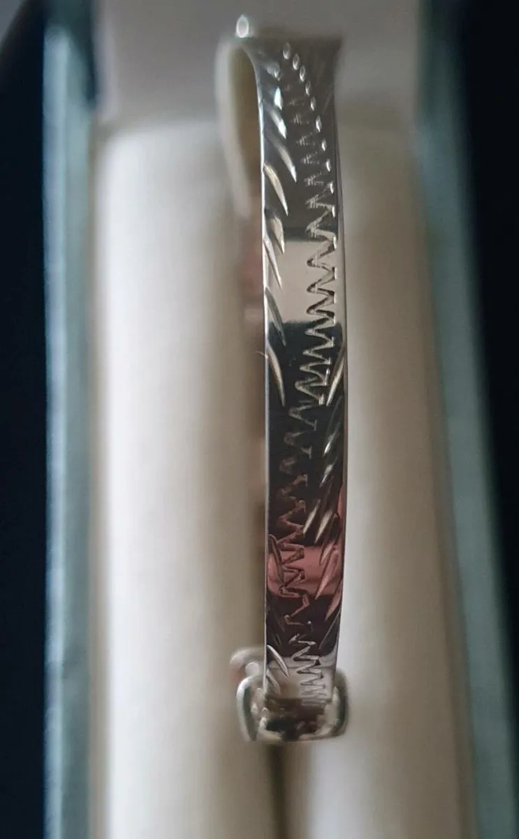 925 Silver Celtic Baby Bangle - Image 2