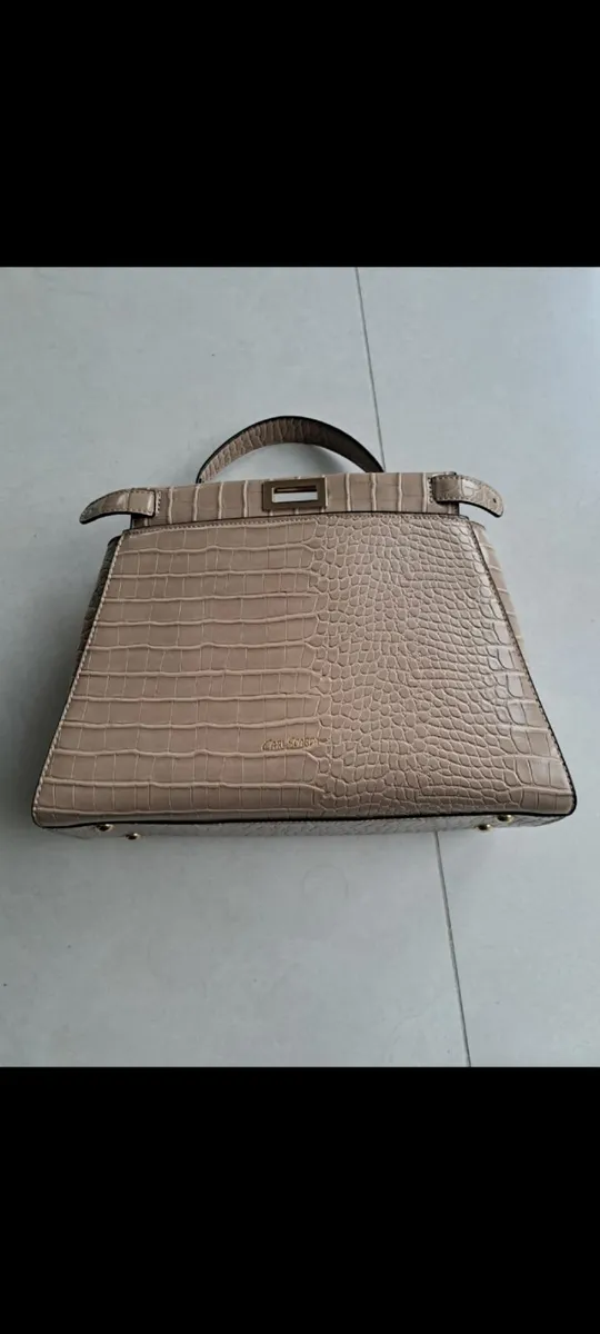 Carvela faux croc nude  bag - Image 1