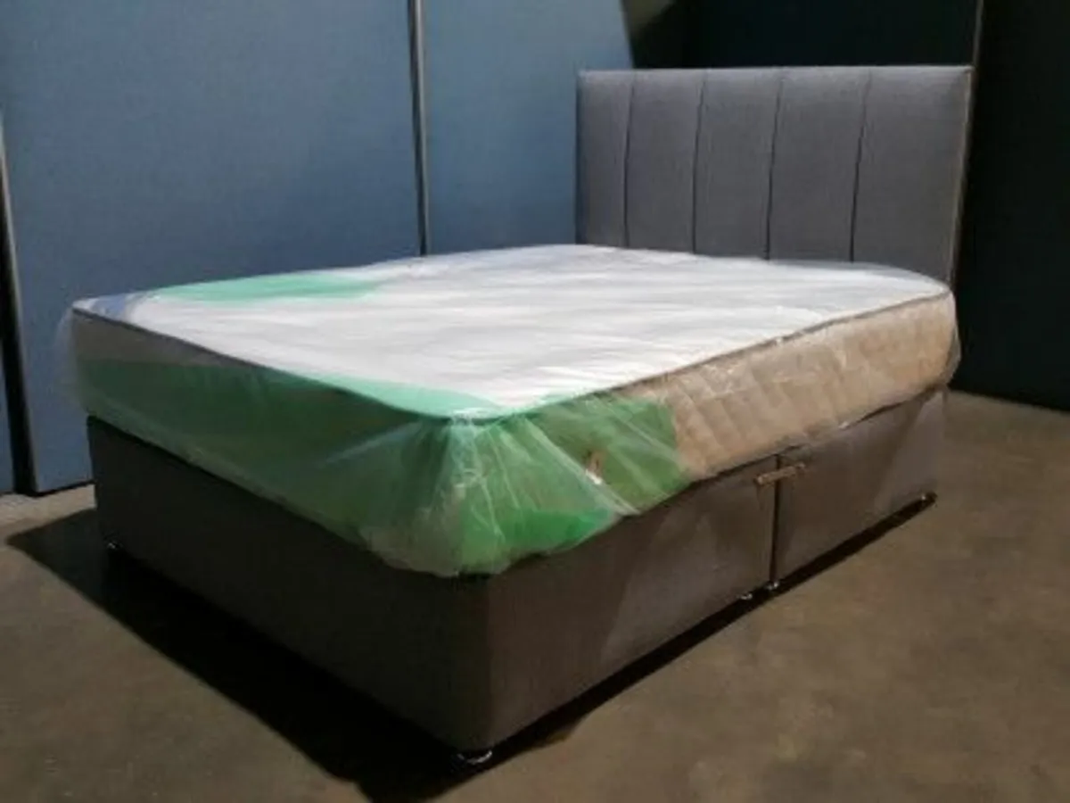 NEW 5ft Double Memory Mattress; Base & Headboard - Image 1