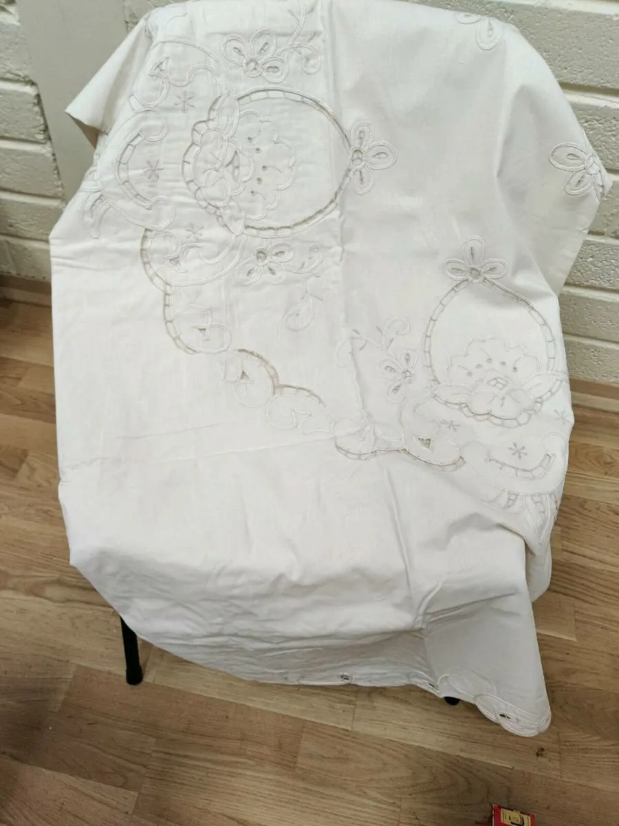 EMBROIDERY IVORY WHITE, Single Duvet Cover ! - Image 2